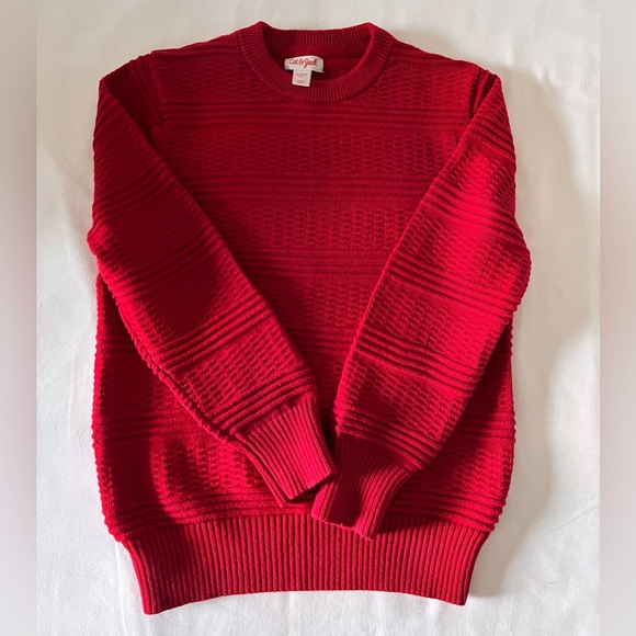 Cat & Jack Other - Boys & Girls Red knit Crew Neck Sweater